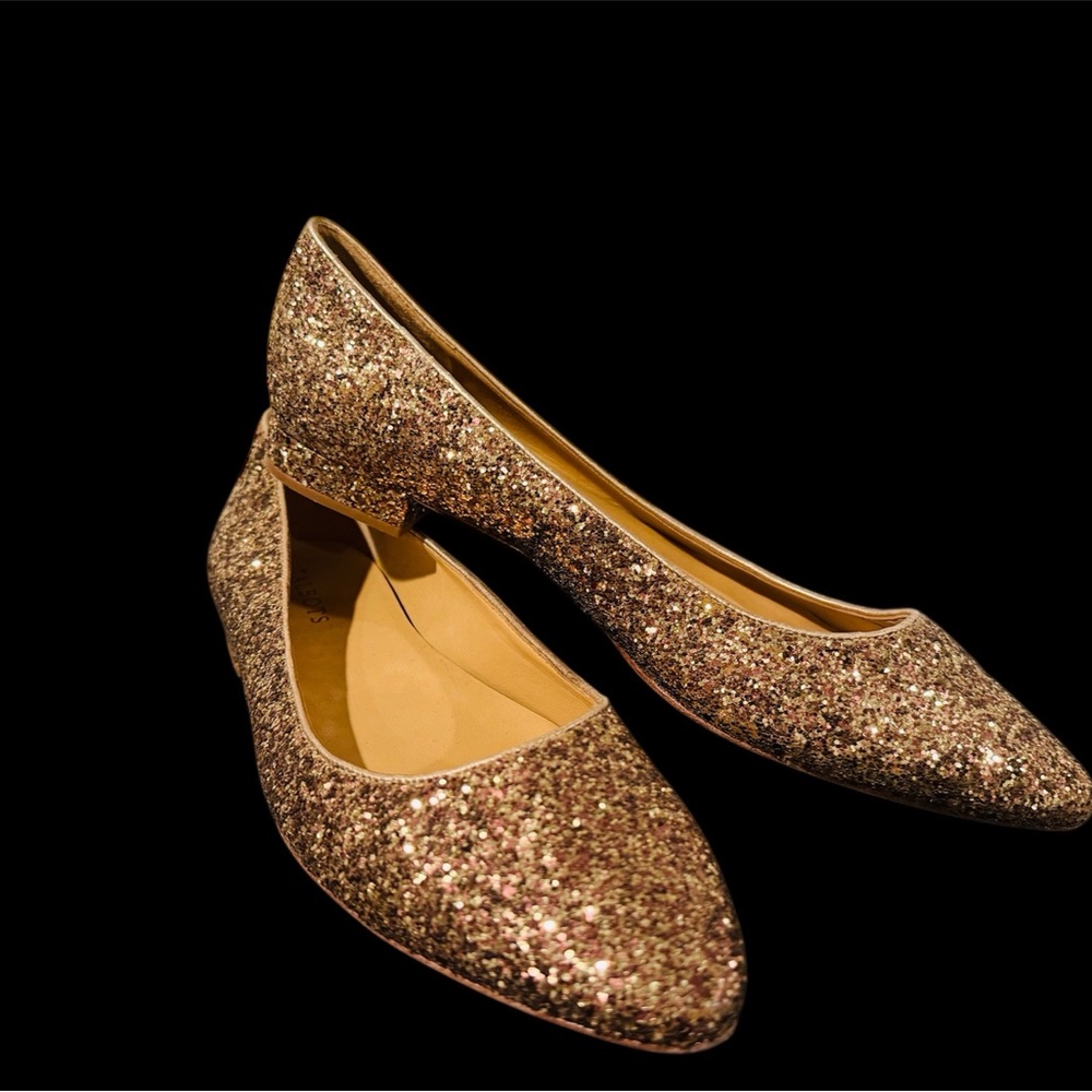 Talbots Glittering Gold Flats - Picture 2 of 5